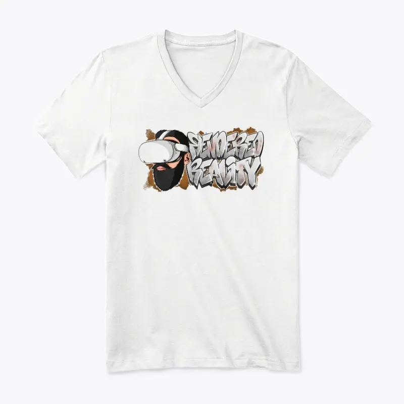 Graffiti Rendered Reality V neck Tee